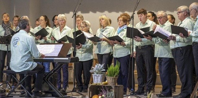 Der gastgebende Belchenland-Chor brach...clever arrangierte Pop-Songs zu Gehr.  | Foto: Paul Eischet