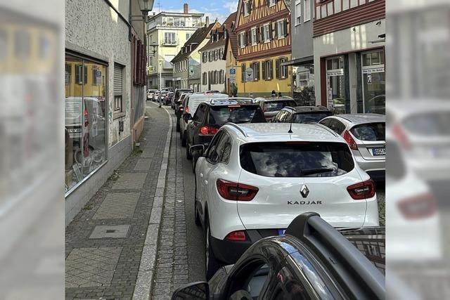 Baustelle legt Verkehr in Offenburg lahm