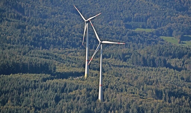 Auf dem Haldenkpfle  sollen zwei Windrder errichtet werden.  | Foto: Bernd Weibrod (dpa)