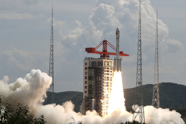 Satellitenstart in China  | Foto: Zheng Bin (dpa)