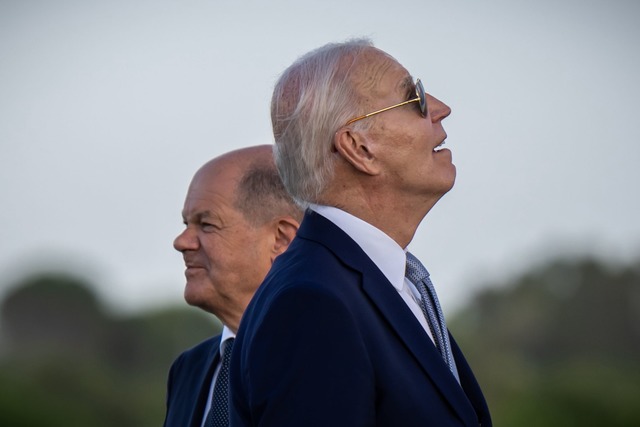 US-Pr&auml;sident Joe Biden kommt nun ...hmaler als zuvor geplant. (Archivbild)  | Foto: Michael Kappeler/dpa