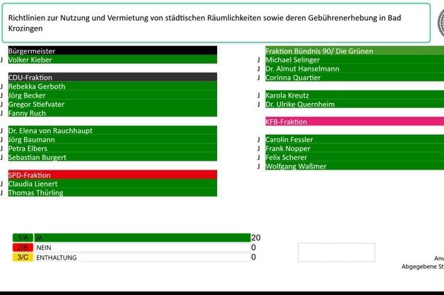 Bad Krozinger Gemeinderat stimmt jetzt digital ab