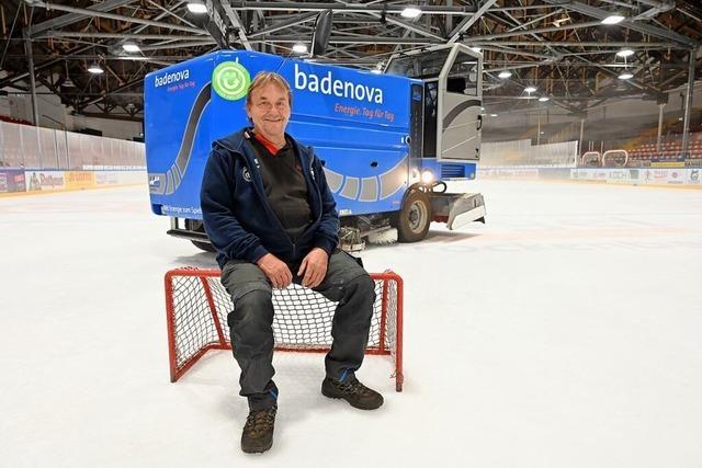 Uwe Seu pflegt seit 25 Jahren die Eisflche des EHC Freiburg