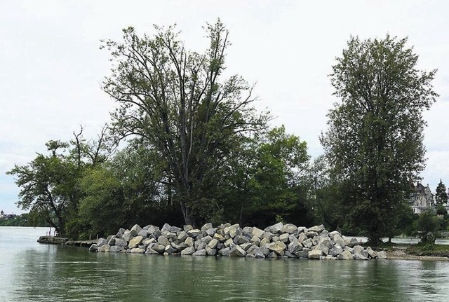 Diese Steine sollen das Inseli knftig befestigen.   | Foto: Valentin Zumsteg