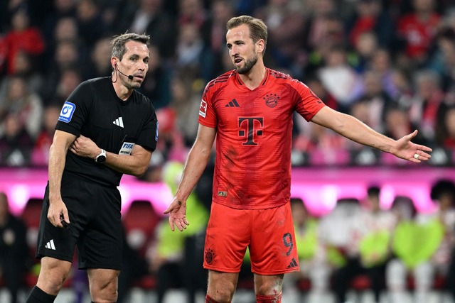 Harry Kane vergab vor der Pause zwei Kopfballchancen.  | Foto: Sven Hoppe/dpa