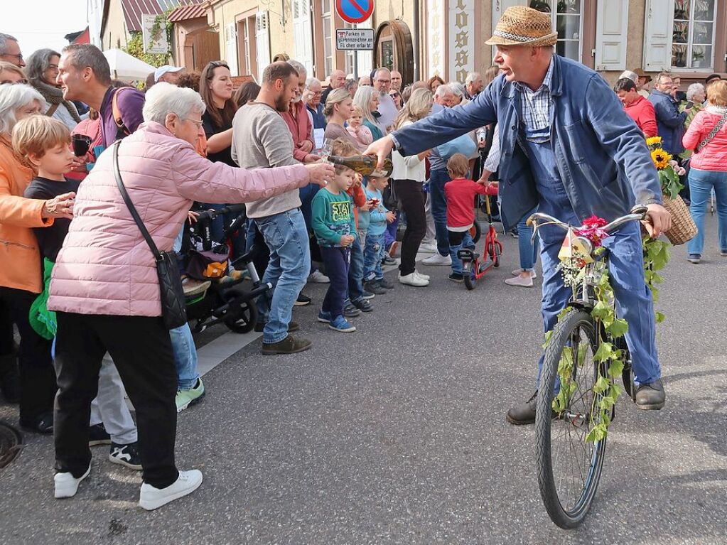 Das Erntedankfest gebhrend feiern, ist fr Winzer und Landwirte in Ihringen seit Jahrzehnten guter Brauch.