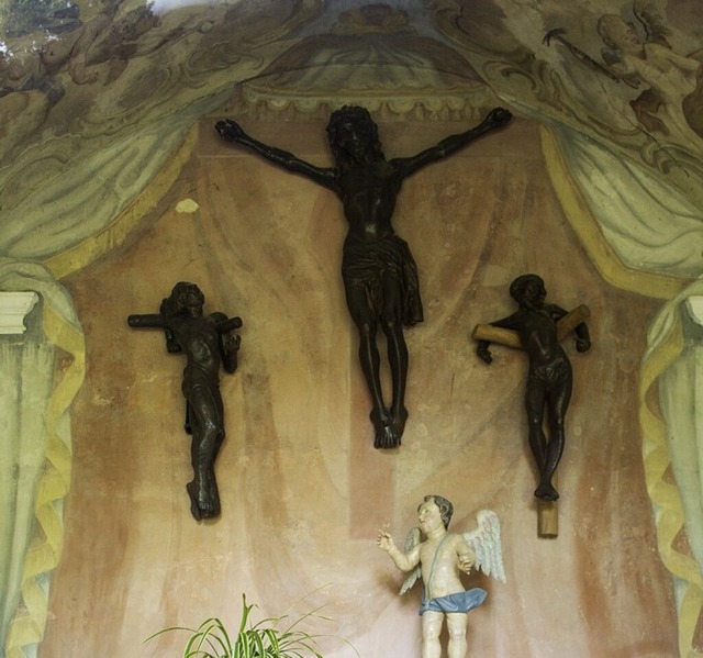 Die Schchergruppe in der Kapelle  | Foto: Sara-Lena Mllenkamp