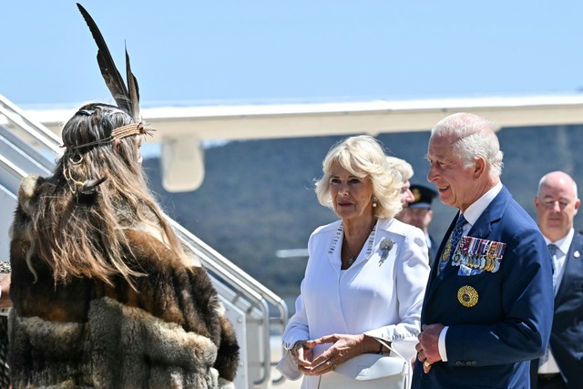 Vor Canberra hatte das royale Paar Sydney besucht.  | Foto: Saeed Khan/AFP POOL via AAP/dpa