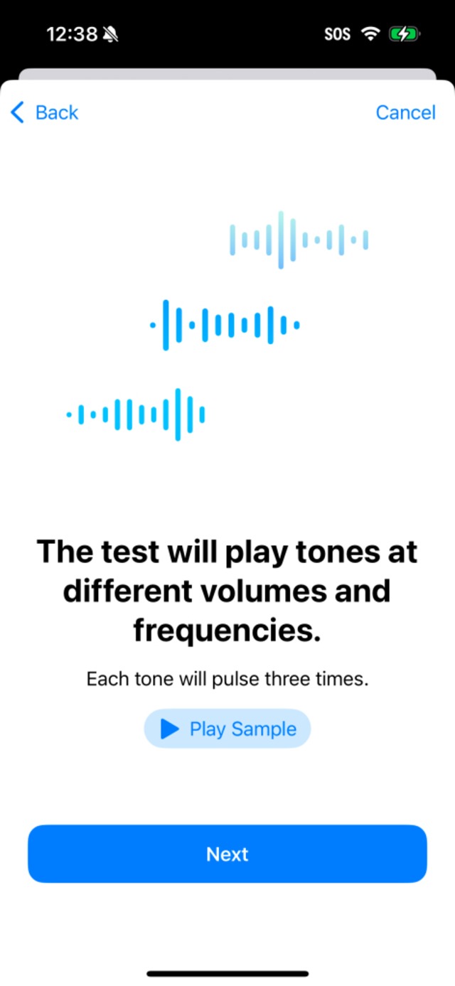 Im Hrtest werden die Frequenzbereiche...ielleicht schon Schwierigkeiten haben.  | Foto: Apple Inc. (dpa)