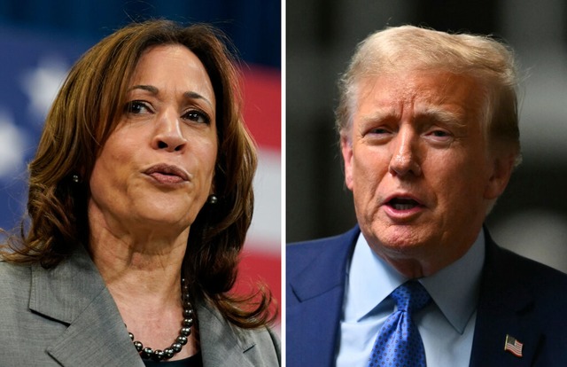 Harris oder Trump?  | Foto: Scarbrough, Weiss (dpa)