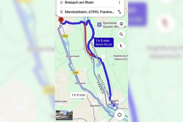 Nur Google kennt den neuen Radweg nicht