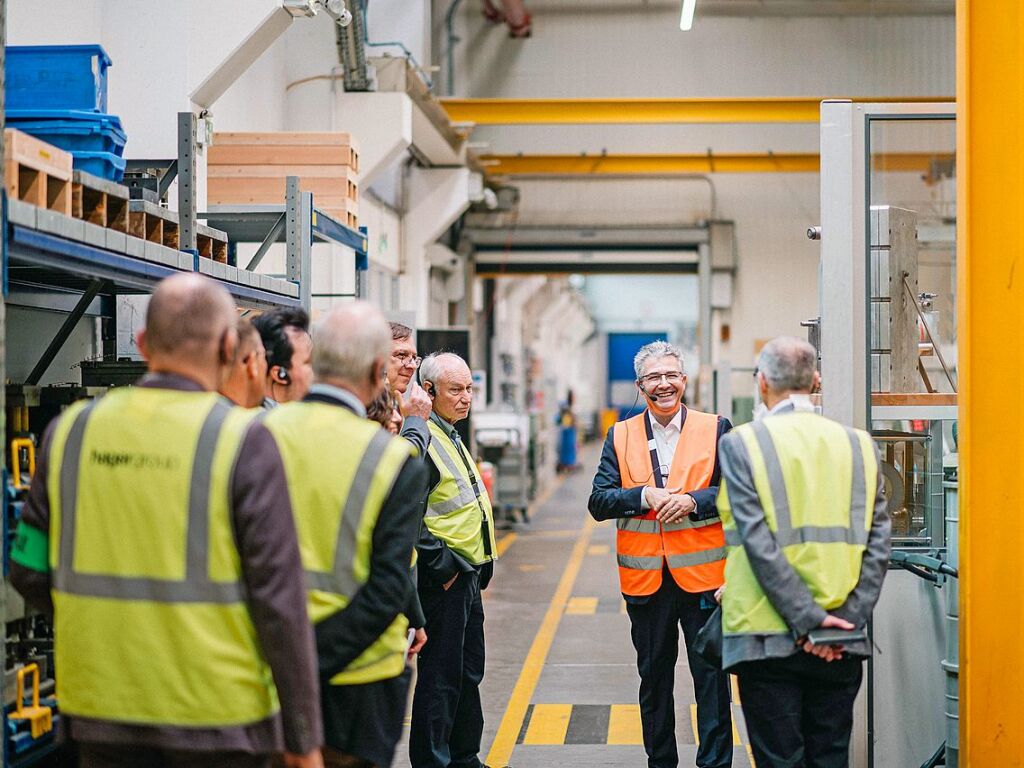 Die deutsch-franzsischen Gesprche zur politischen und wirtschaftlichen Zukunft der Region am Oberrhein bei der Hager Group in Obernai