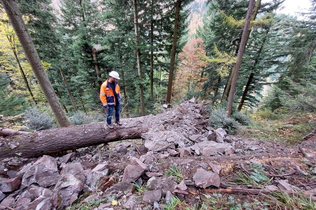 Der Fels ist gesprengt.  | Foto: Max Schuler