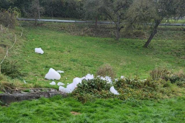 Woher stammt der Schaum, der sich auf dem Dorfbach in Bonndorfs Ortsteil Dillendorf auftrmt?