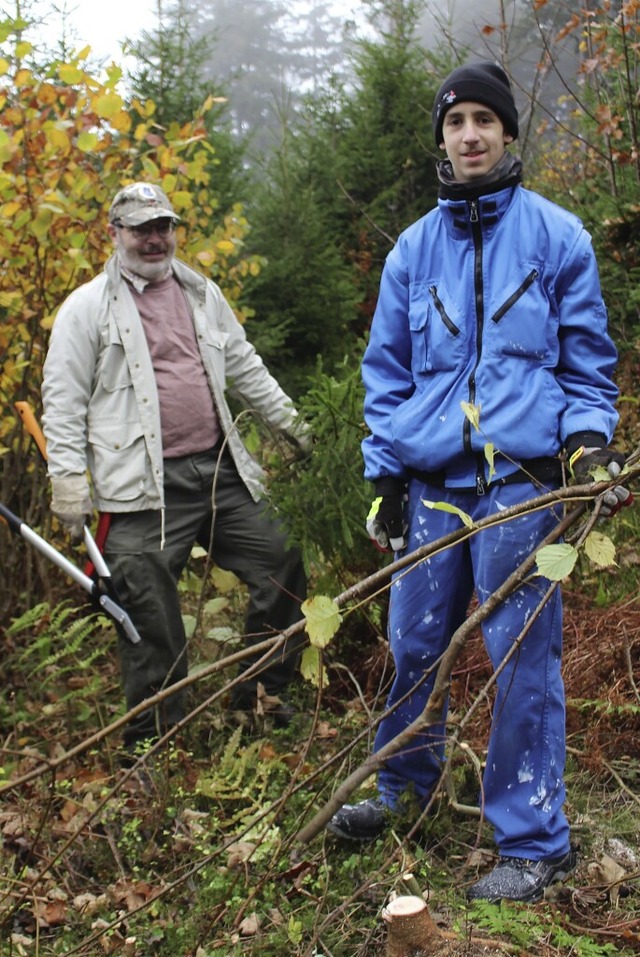 Mit vereinten Krften: Lrracher Gewer...insatz fr das Auerhuhn im Schwarzwald  | Foto: Gewerbeschule Lrrach / Michael Bruder