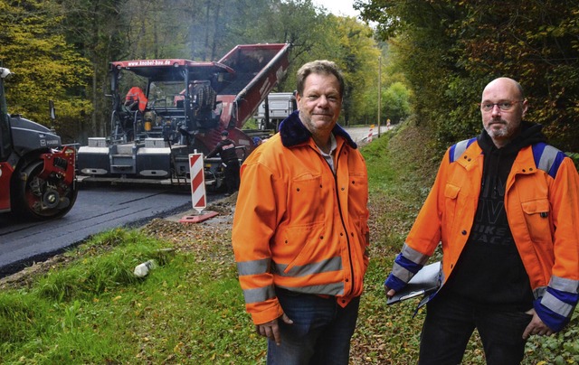 Bauleiter Matthias Bhrer und Bauaufseher Christian Mohr   | Foto: Gabriele Hennicke