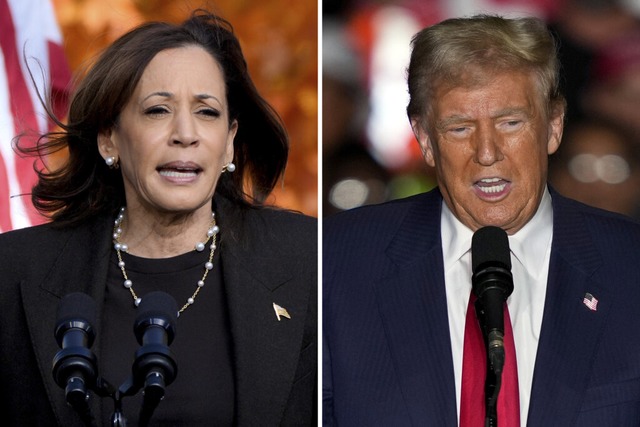 Kamala Harris oder Donald Trump - wer ...in oder der nchste Prsident der USA?  | Foto: Uncredited (dpa)