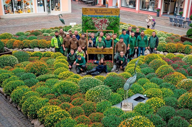 400 Chrysanthemenbsche blhen in dem ...errahmen knnen Besucher Fotos machen.  | Foto: Europa-Park