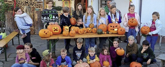 Beim Krbisfest in Adelhausen mangelte es nicht an Kreativitt.  | Foto: Petra Wunderle