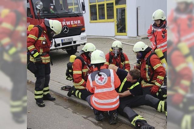 Erfolgreiche Feuerwehr-bung bei Rinklin Naturkost