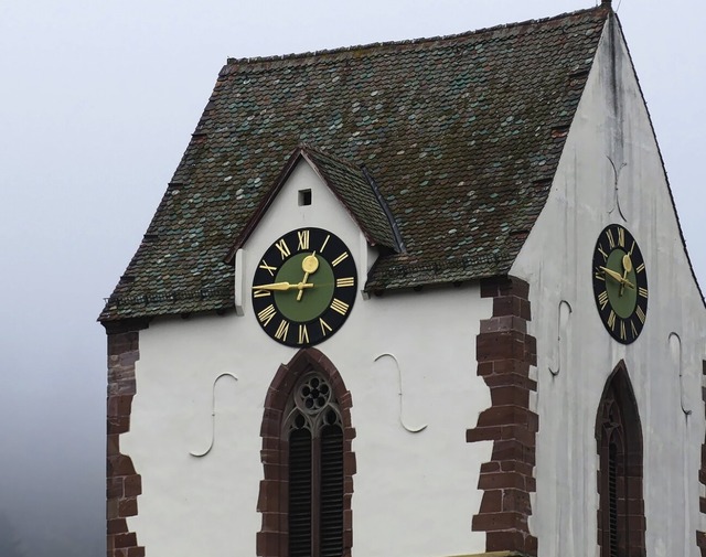 Viertel vor eins zeigt die Uhr der Sch...nende werden die Zeiger zurckgedreht.  | Foto: Annegret Motzke