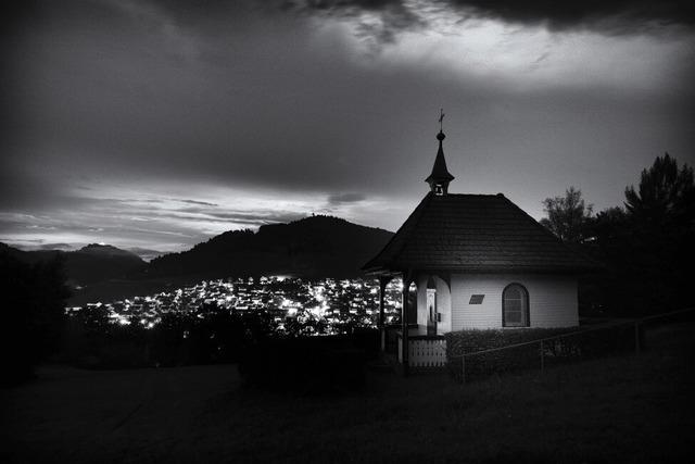 Die Konradskapelle in Seelbach bei Nacht