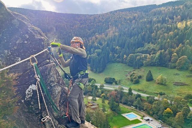 Ehrenamt in 22 Metern Hhe: So sichert ein Felswart Klettersteige in Todtnau