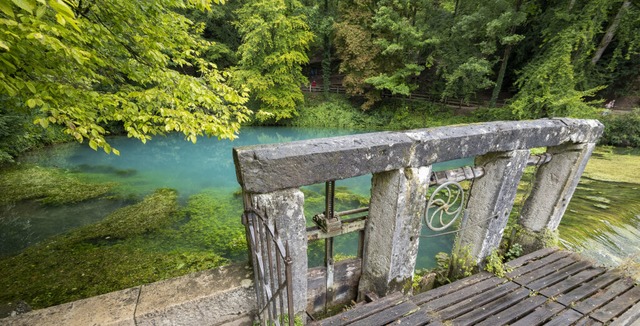 Der Blautopf in Blaubeuren ist ein Touristenmagnet.  | Foto: Stefan Puchner (dpa)