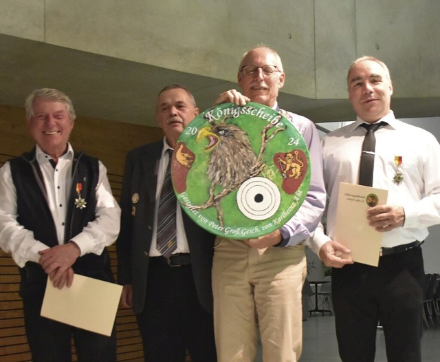 Rolf Schwald (von links), Hubert Knauber, Karlheinz Abt und Jrgen Rosin  | Foto: Schtzengesellschaft Lrrach