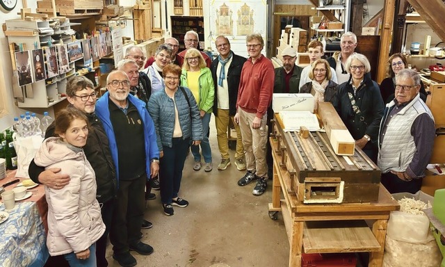 Werkstattbesuch beim Orgelbauer, unter...germeister Alexander Schrder (Mitte).  | Foto: Kirchengemeinde Meissenheim