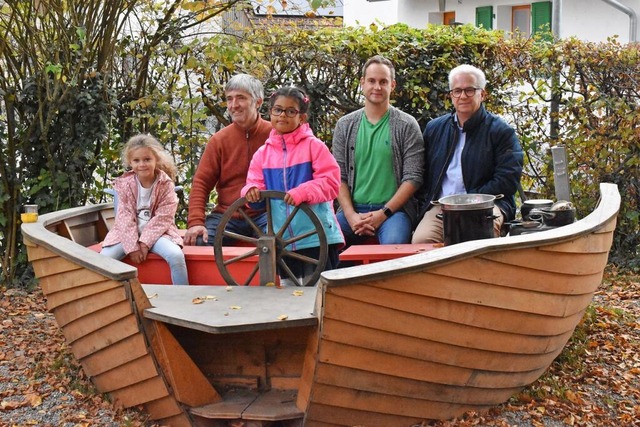 Kinder des Kindergartens St. Fridolin ...an Merk haben das Projekt vorgestellt.  | Foto: Thomas Loisl Mink