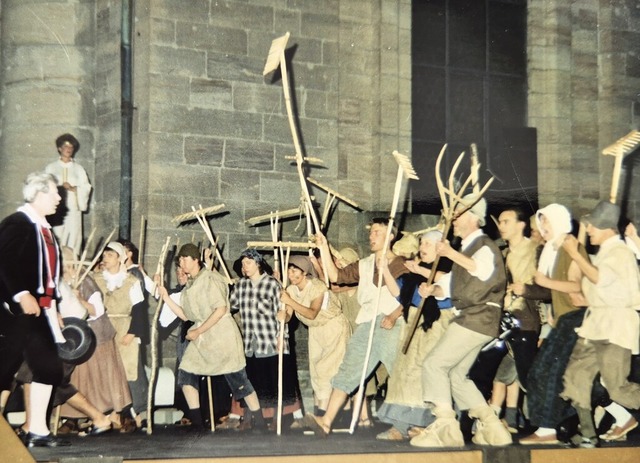 Bei den Domfestspielen 1993 wurde der Angriff nachgestellt.  | Foto: Thomas Mutter