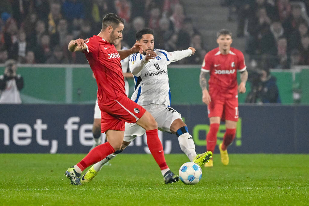 Der SC Freiburg muss im Pokalspiel gegen den Hamburger SV ran. Es wird ein Replay des DFB-Pokal-Halbfinales von 2022.