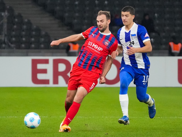 Zwischen Hertha und Heidenheim war kein Klassenunterschied zu erkennen.  | Foto: Soeren Stache/dpa