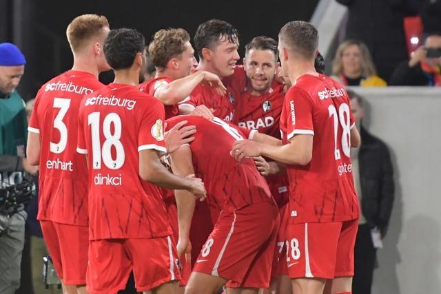 Am Ende eine Zitterpartie: Der SC Freiburg spielt sich ins Achtelfinale des DFB-Pokals