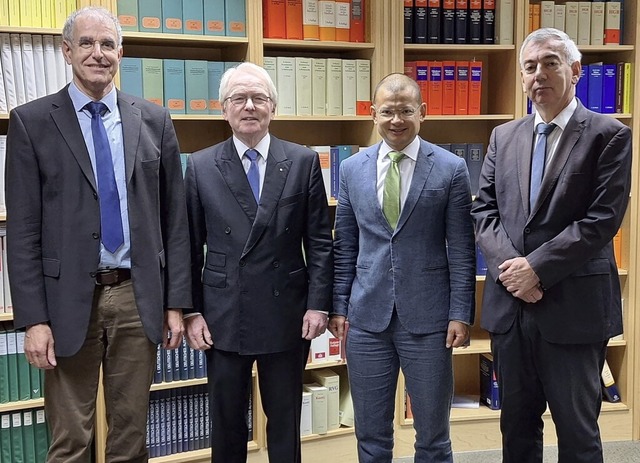 Die Kernmannschaft in der Lahrer Kanzl...genmeyer, Peter Korn und Armin Oswald   | Foto: Wolfgang Beck