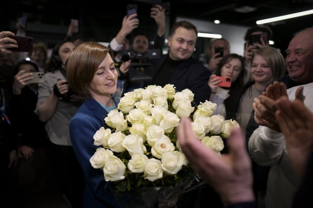 Maia Sandu hat die Wahl fr sich entschieden.  | Foto: Vadim Ghirda (dpa)