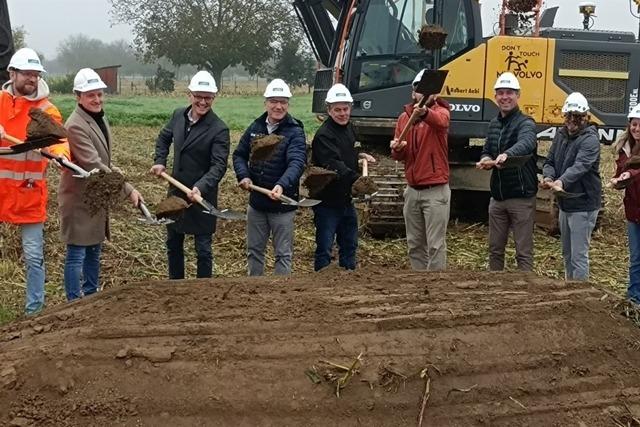 Bauarbeiten fr neuen Radweg entlang der L104 zwischen Wyhl und Weisweil haben begonnen