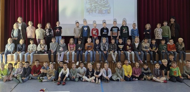 Die Gndlinger Grundschulkinder freute...en Besuch am sogenannten Fredericktag.  | Foto: Grundschule Gndlingen