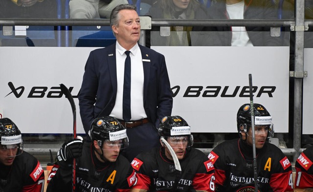 Der deutsche Eishockey-Nationaltrainer...oach des DEL-Vereins aus Schwenningen.  | Foto: Angelika Warmuth (dpa)