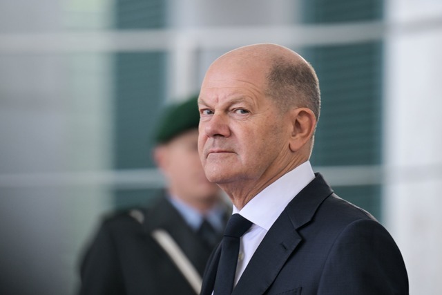 Kanzler Scholz ist besorgt um die Zukunft seines B&uuml;ndnisses.  | Foto: Hannes P. Albert/dpa