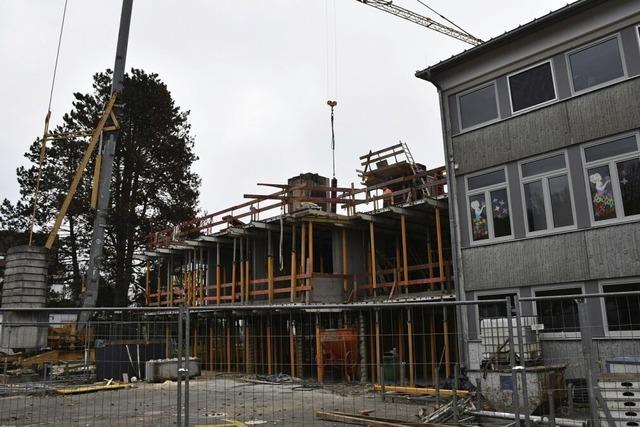 An der Scheffelschule wird eifrig gebaut