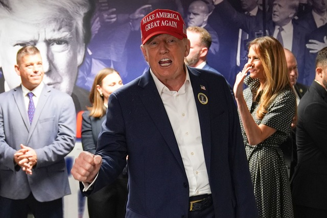 Trump am Wahltag.  | Foto: Evan Vucci/AP