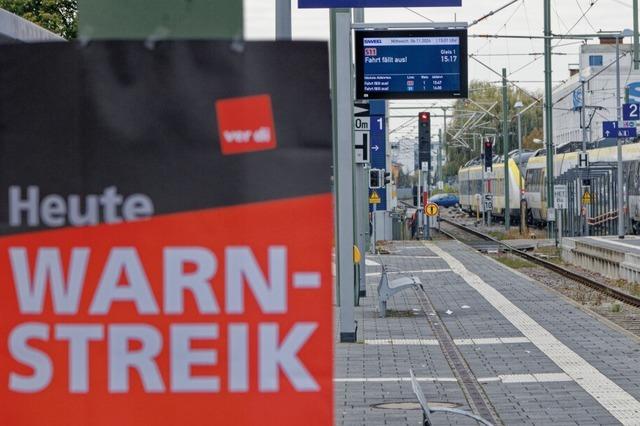 Verdi-Streik zeigt erhebliche Wirkung: Kein Zugverkehr auf der Kaiserstuhlbahn