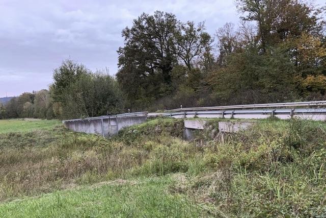 Ein Damm soll vor Hochwasser schtzen