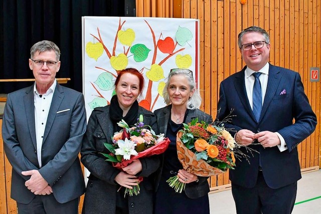 Schulamtsdirektor Rudolf Schick (links...-Grlin und Brgermeister Tobias Benz  | Foto: Heinz und Monika Vollmar