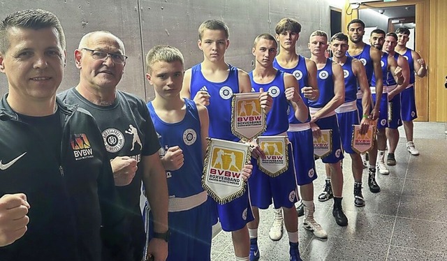 Die jungen Kmpfer des Kaders von Baden-Wrttemberg traten bei der Boxnacht an.  | Foto: Endrik Baublies