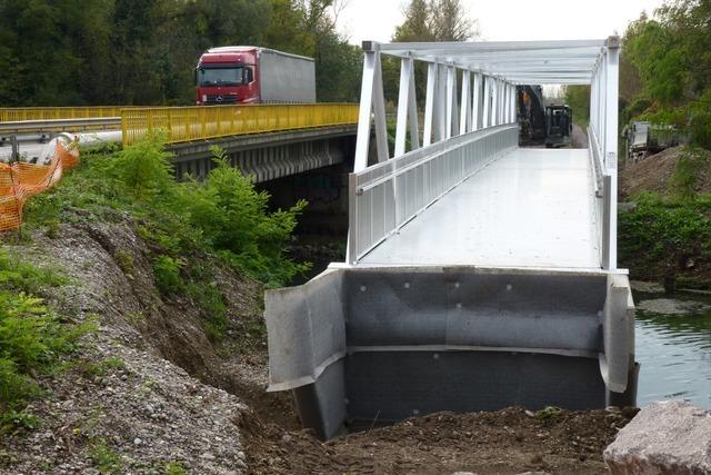 Im Elsass wird zwischen Volgelsheim und Baltzenheim ein neuer Radweg gebaut