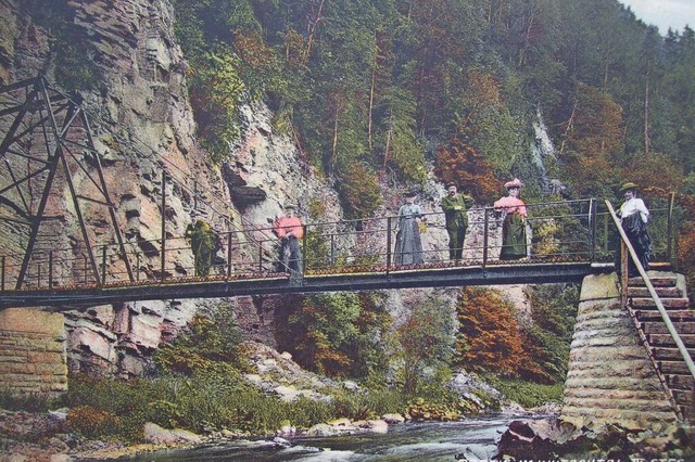 Der &#8222;Steg Nr. 4&#8220; der Bachh... Steg, im Jahr seiner Errichtung 1904   | Foto: Repro: Friedbert Zapf