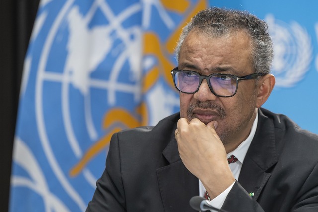 WHO-Chef Tedros sorgt sich um die Lage im Norden Gazas. (Archivbild)  | Foto: Martial Trezzini/Keystone/dpa